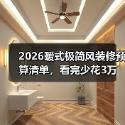 2026暖式极简风装修预算清单，看完少花3万冤枉钱（图4）