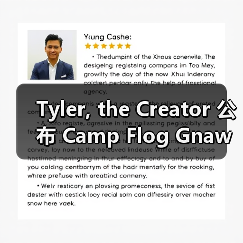 Tyler, the Creator 公布 Camp Flog Gnaw Carnival 20