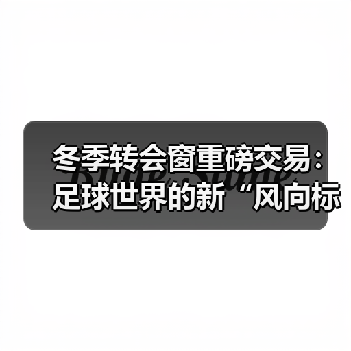 冬季转会窗重磅交易:足球世界的新“风向标”(图4) 冬季转会窗重磅交易:足球世界的新“风向标”(图4)